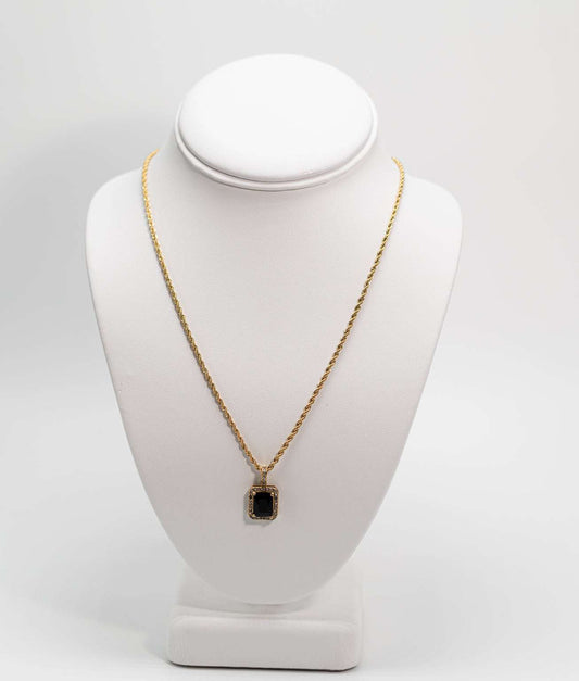 Black Crystal Necklace