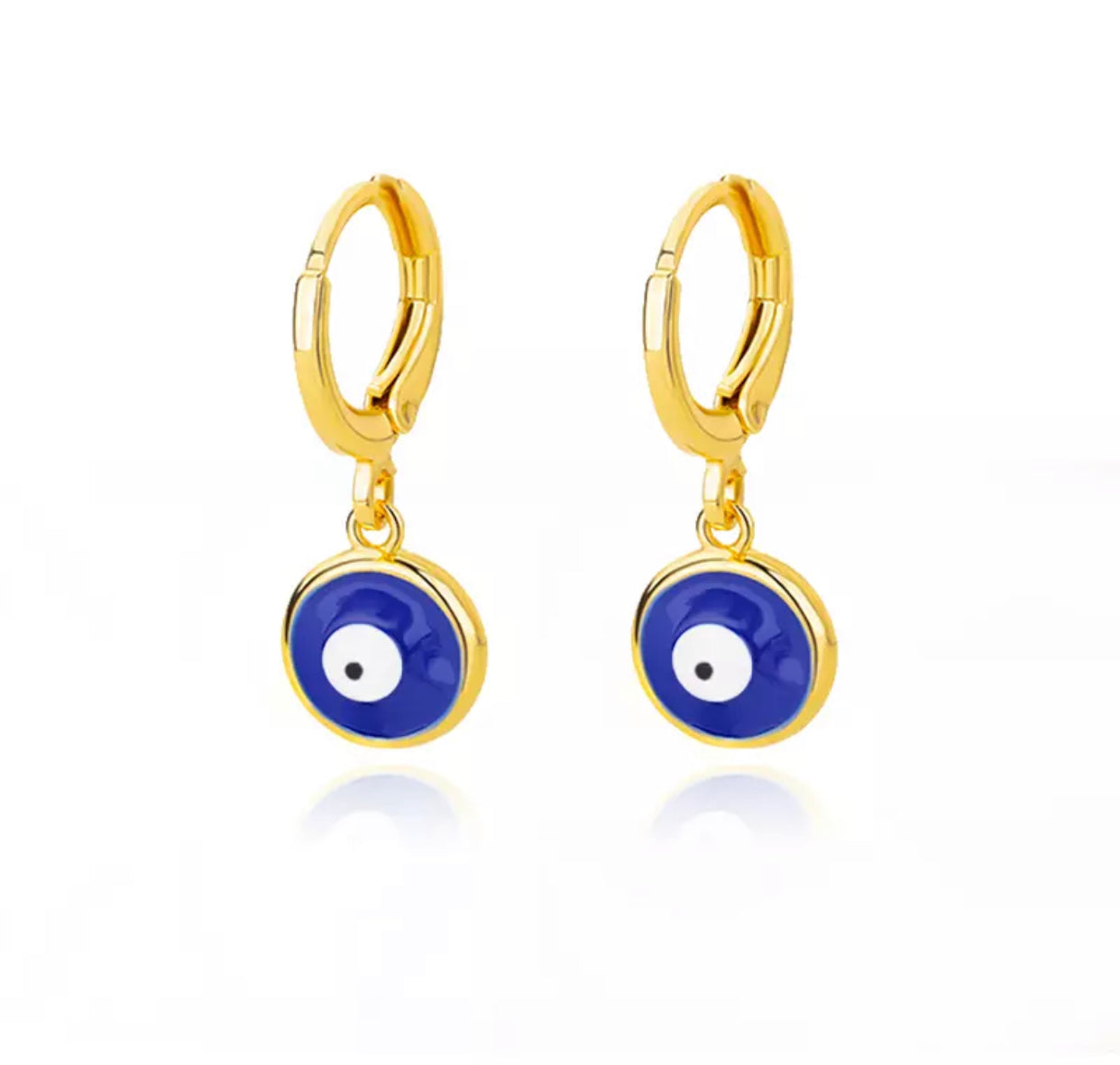 Buy the Stunning Enamel Evil Eye Huggie Hoop Earrings