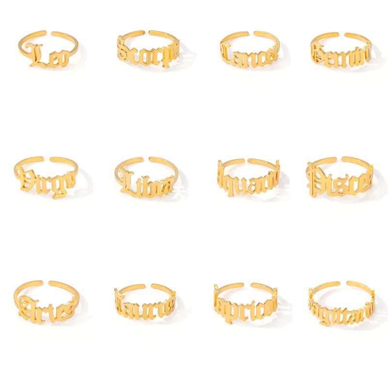 Zodiac Sign Ring/ Anillos Zodiacales