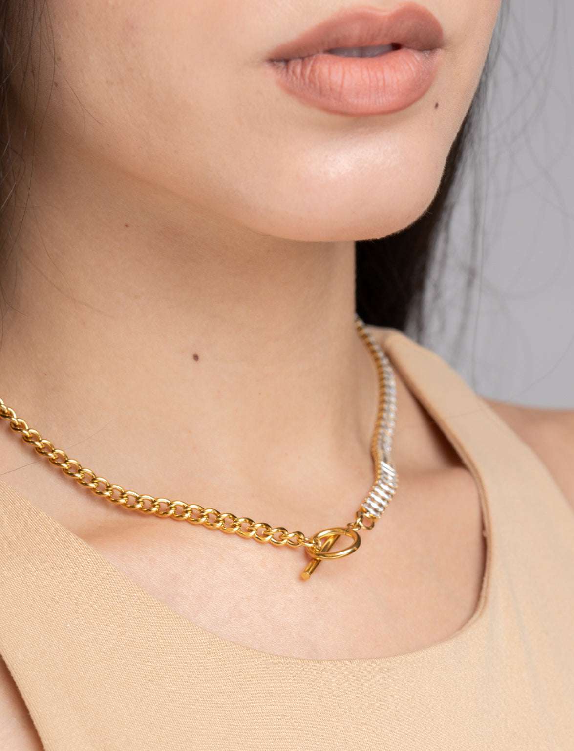 Figaro Gold Bracelet and Necklace Set