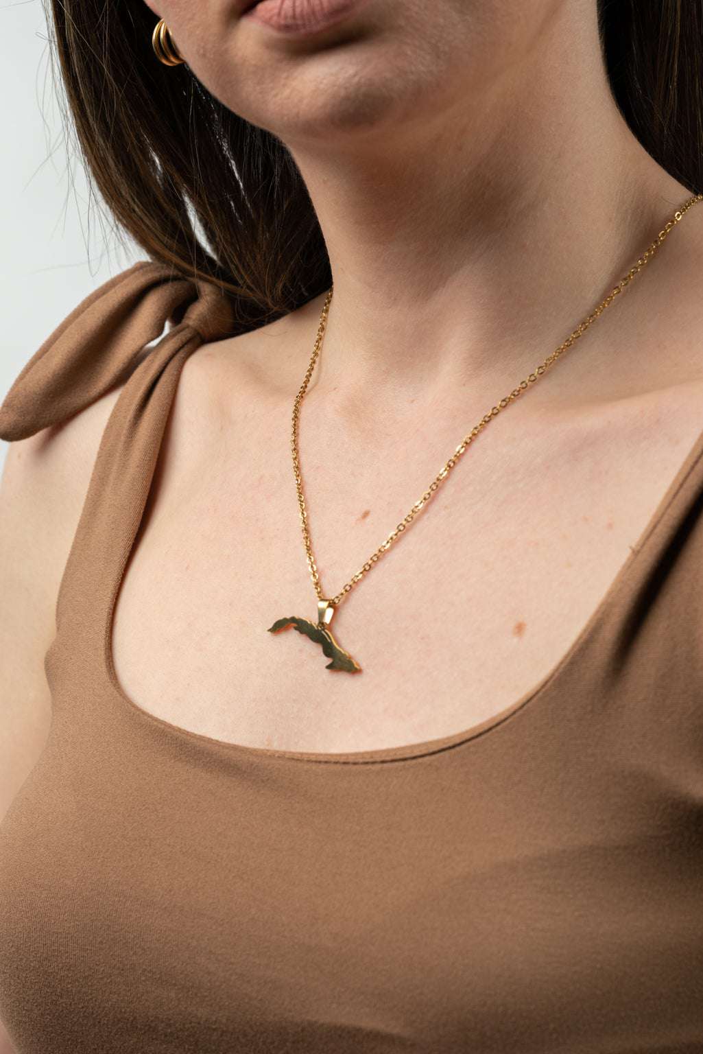 Gold Plated Cuba Necklace for Women | Isla De Cuba