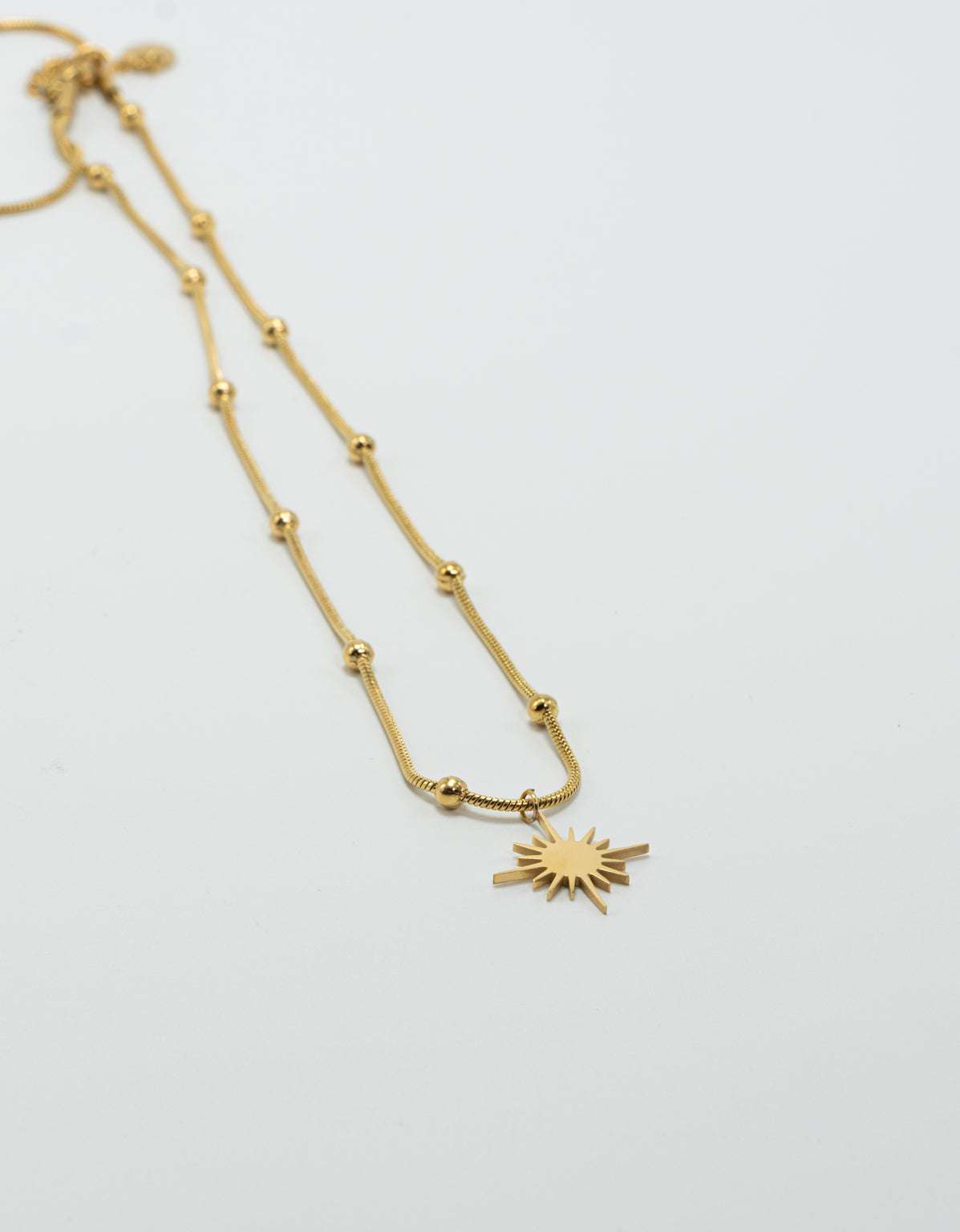 Gold Star Round Necklace, Statement Necklace, Jewelry For Gift,